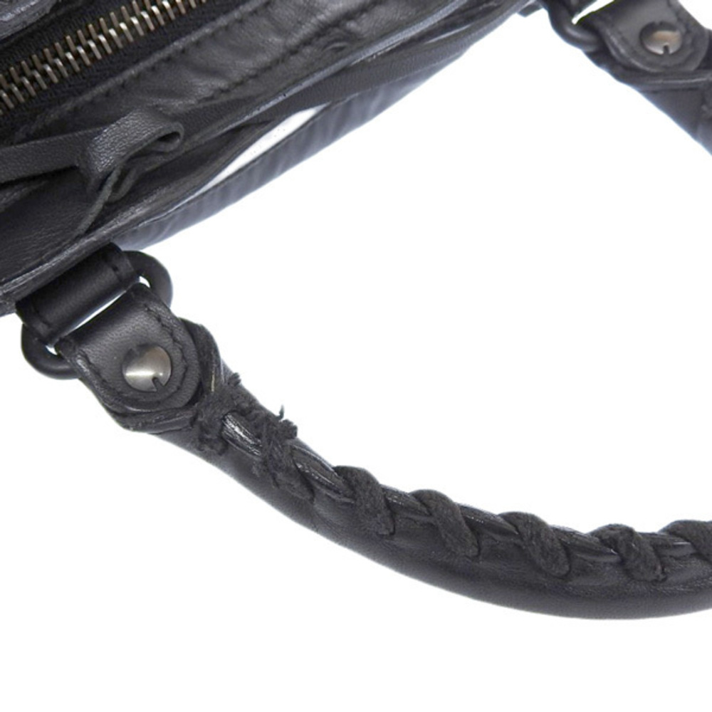 Balenciaga Nylon Leather Mini City 2way Hand Bag Black - Picture 5 of 9
